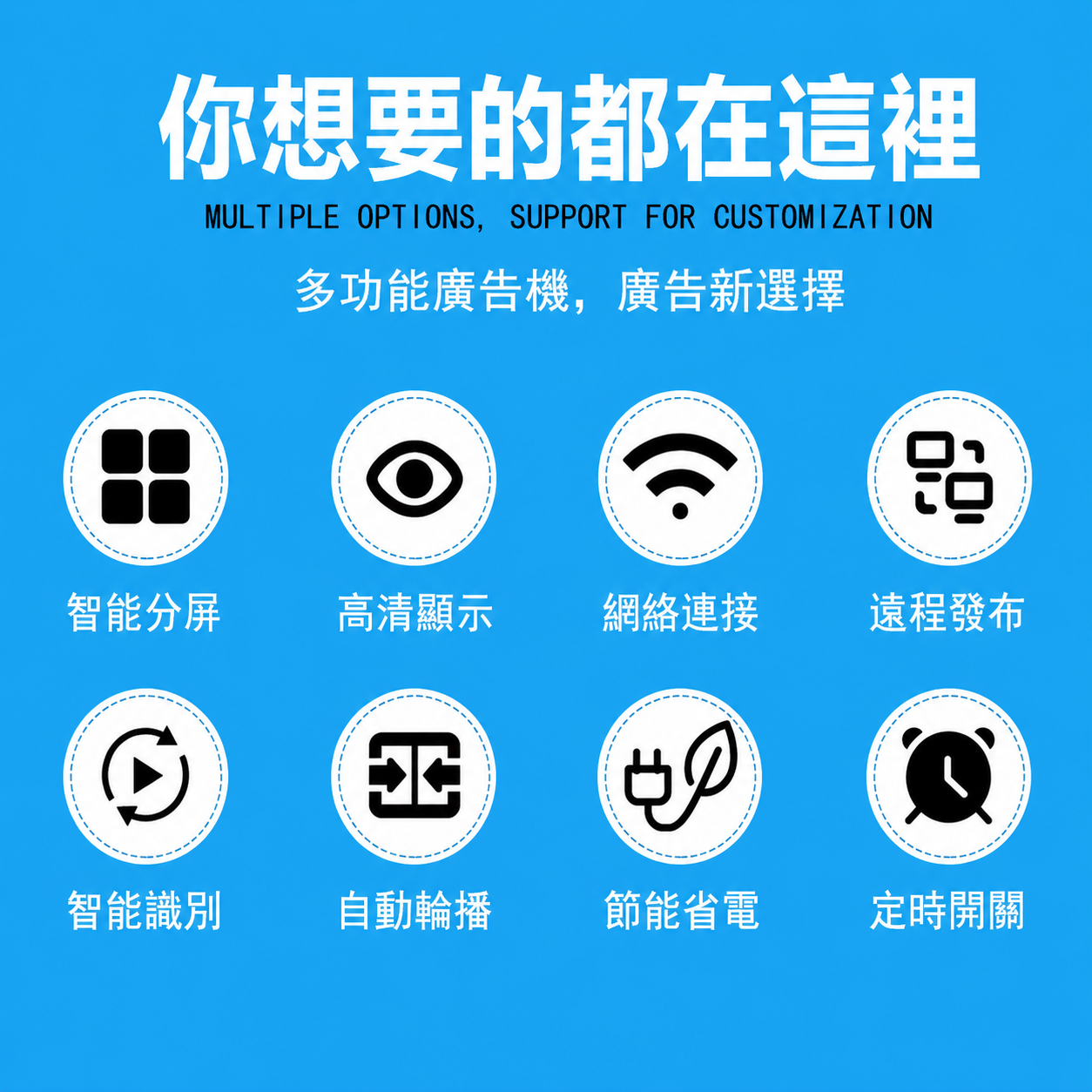 LED廣告機規格與展示效果