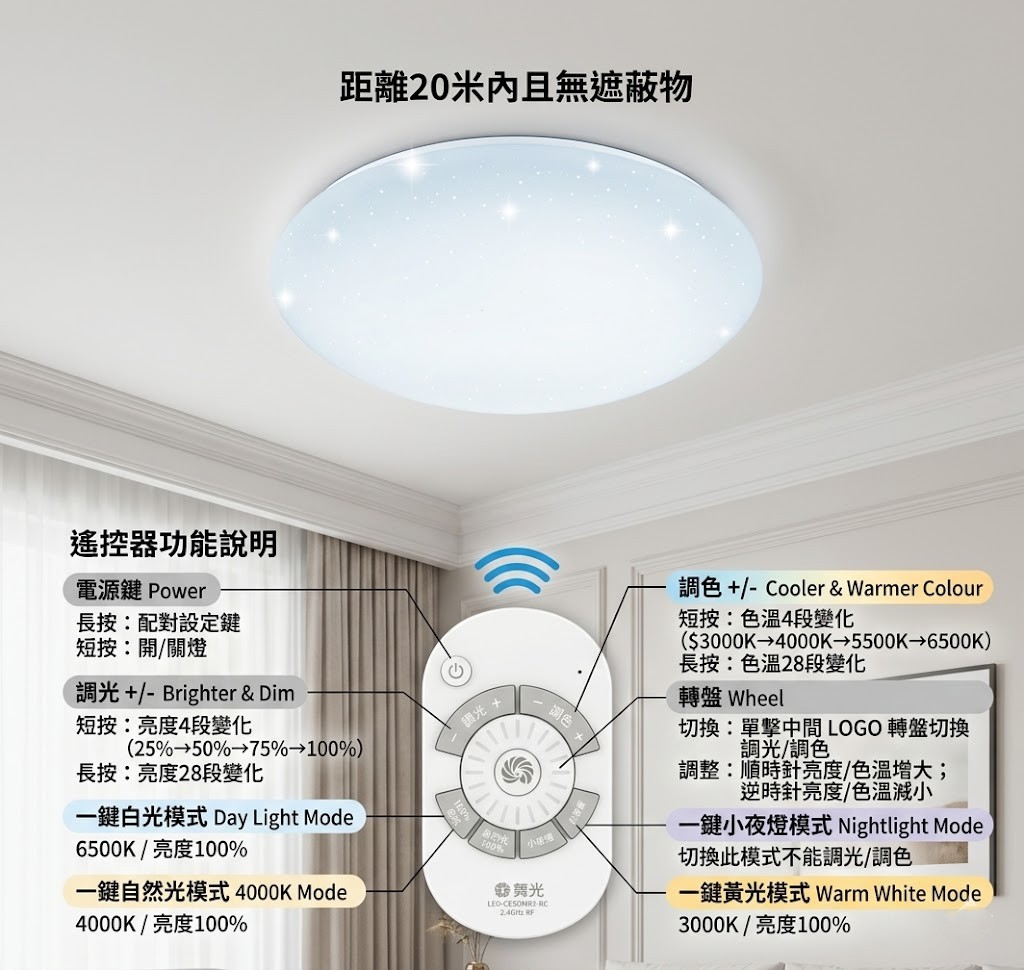 星鑽遙控吸頂燈