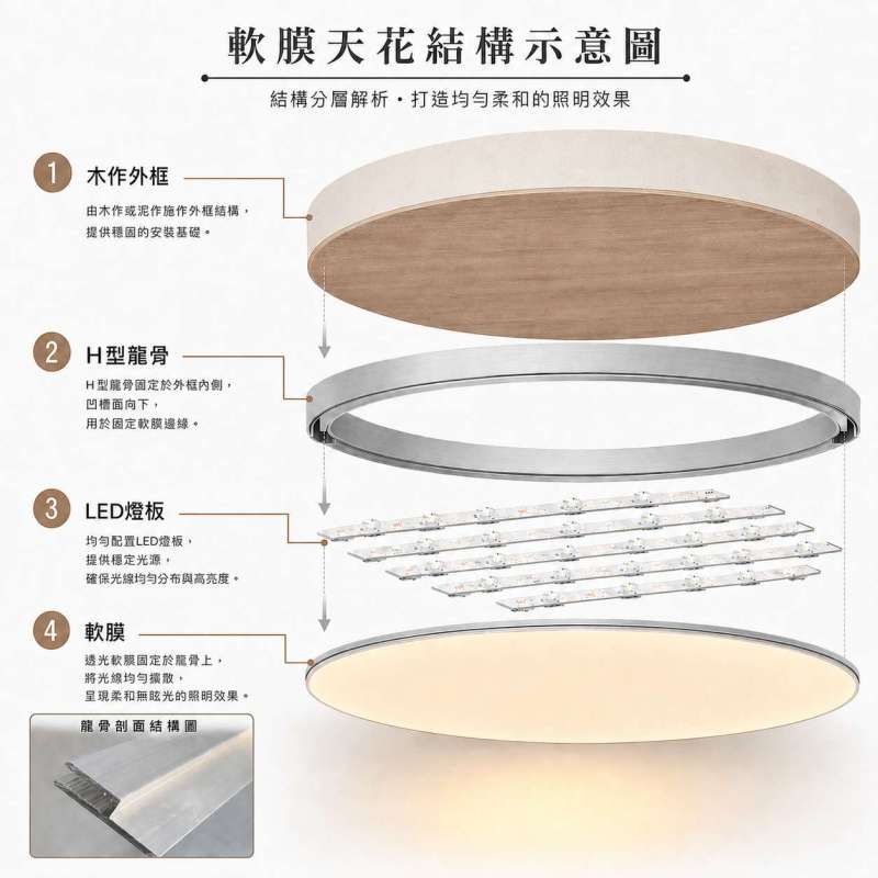 軟膜天花圓形