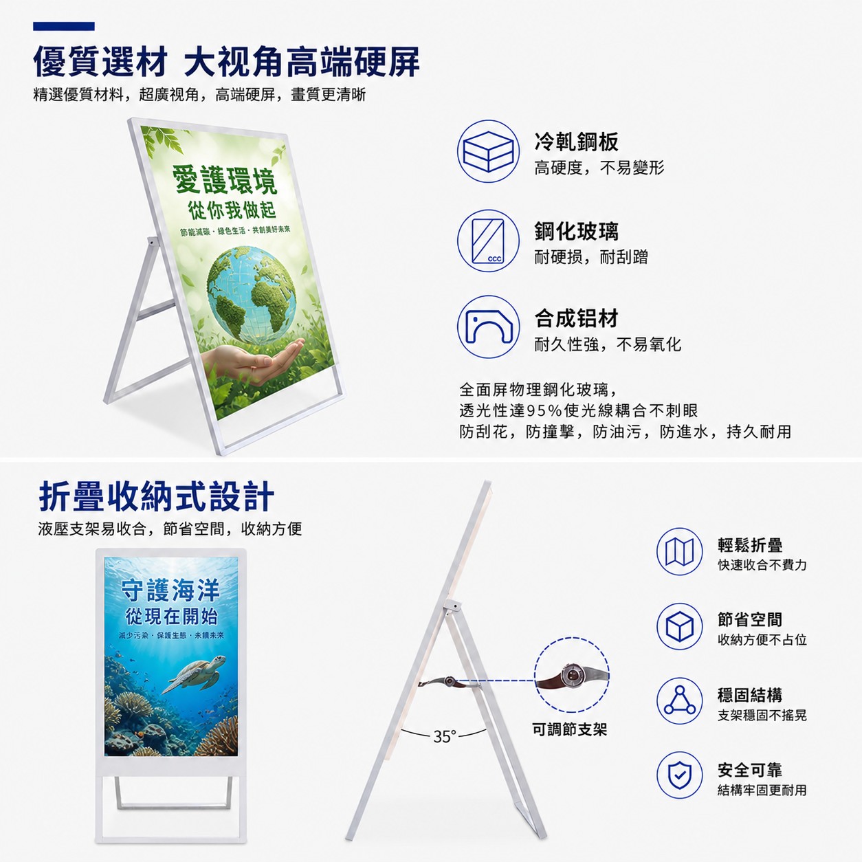 LED廣告機畫架式