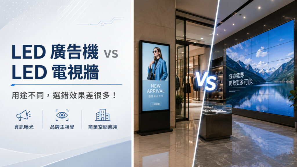 LED 廣告機 vs LED 電視牆