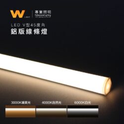 V型45度鋁條燈｜Wlighting 慶達照明